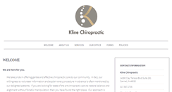 Desktop Screenshot of kline-chiropractic.com