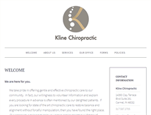 Tablet Screenshot of kline-chiropractic.com